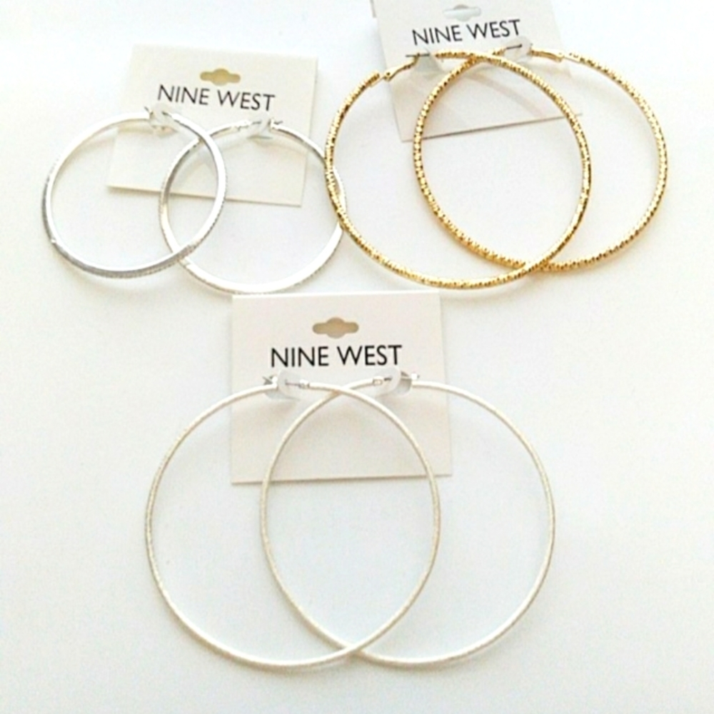 Nine West Hoop Earring Lot